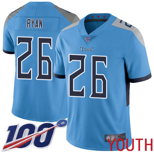 Tennessee Titans Limited Light Blue Youth Logan Ryan Alternate Jersey NFL Football #26 100th Season Vapor Untouchable